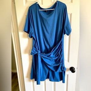 NWOT ~ Shein Curve 4XL Blue Wrap Dress!!